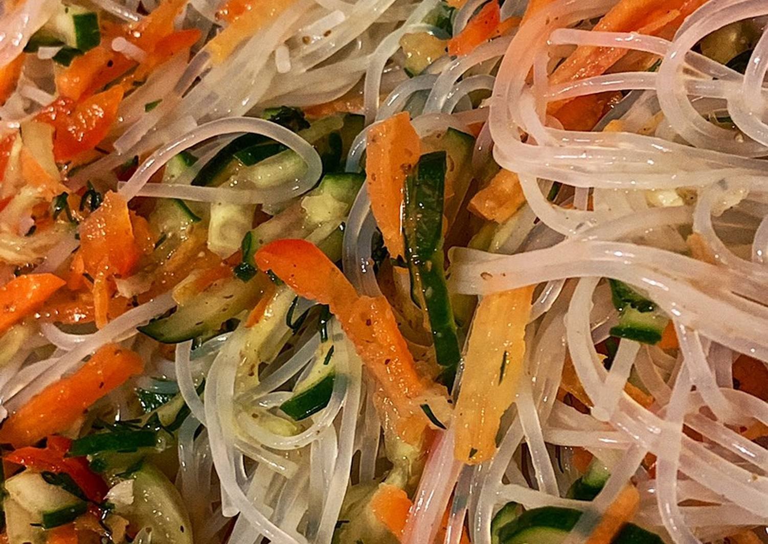 Рецепт салата с фунчозой и овощами с фото пошагово