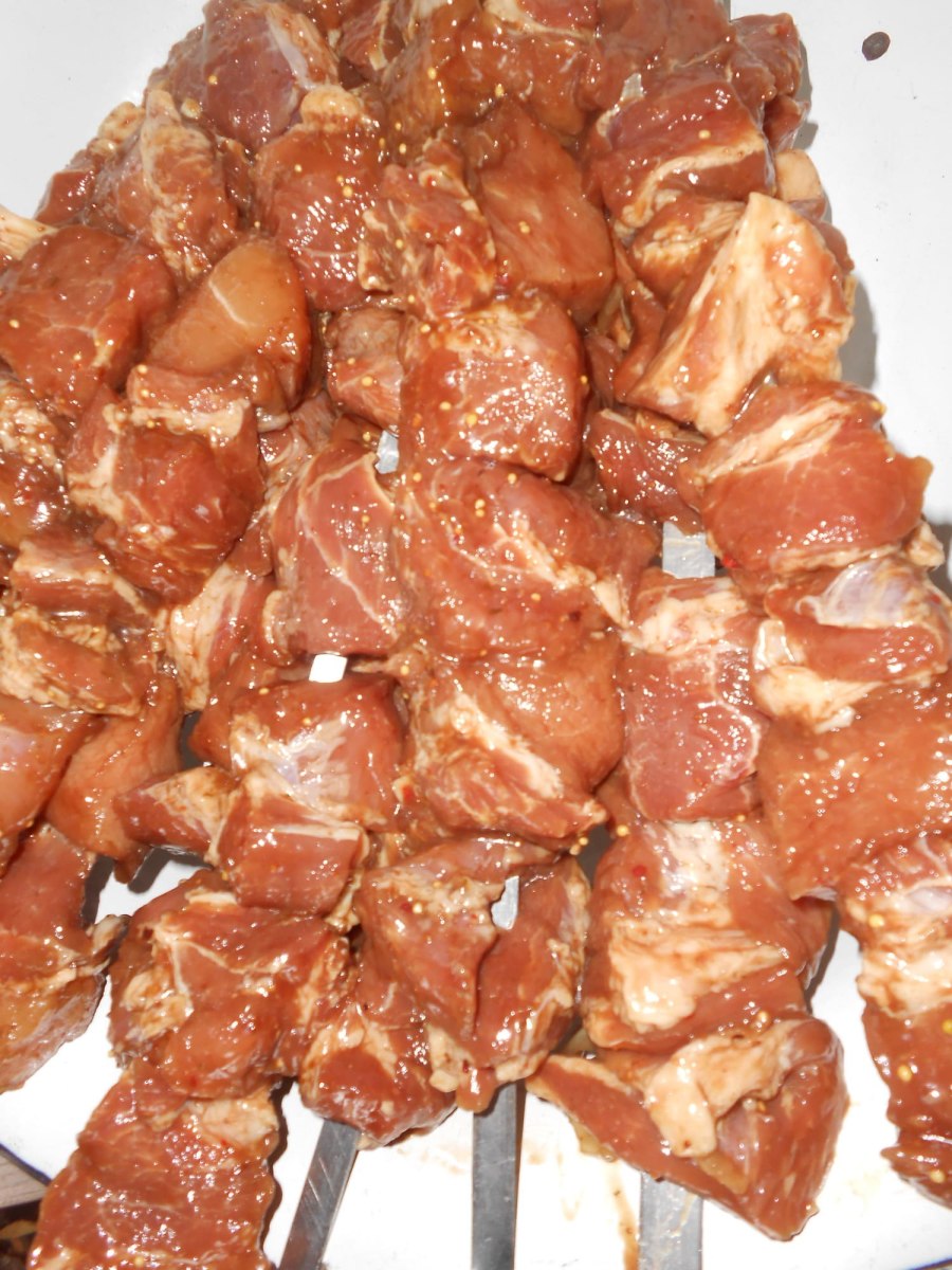 Маринованное мясо для шашлыка