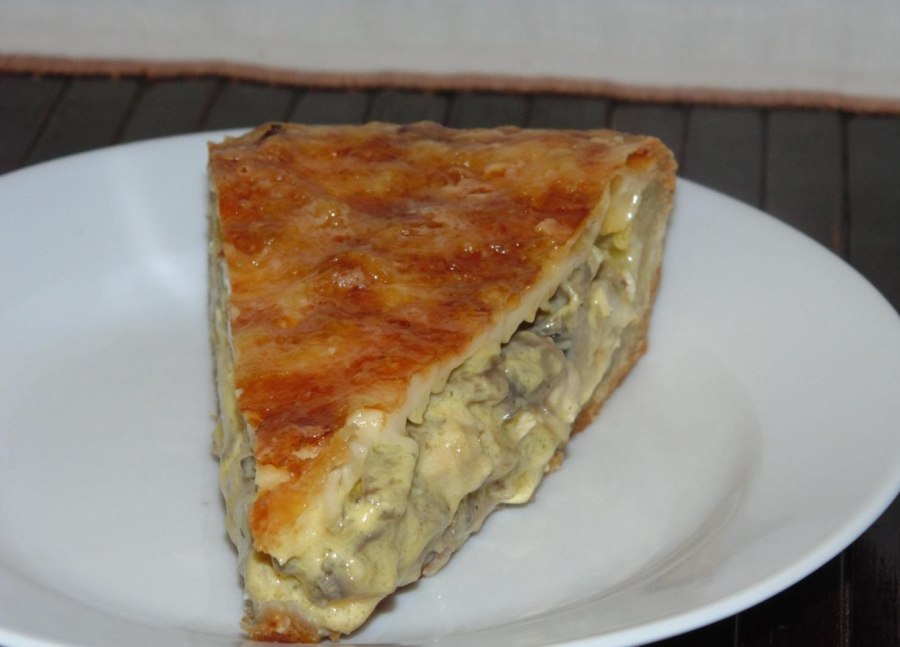 КИШ из курицы и брокколи