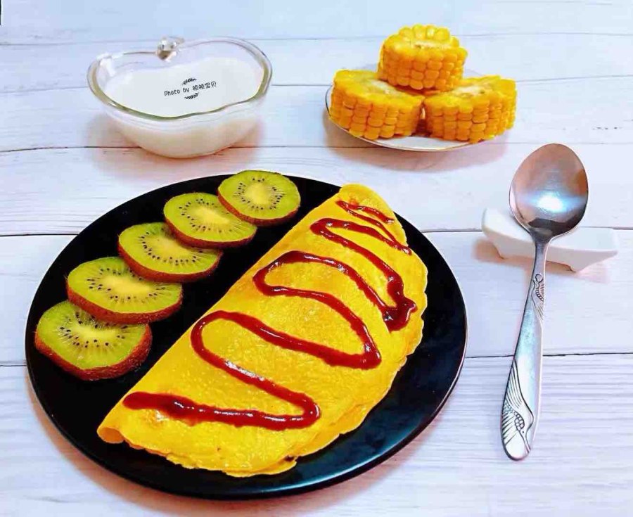 Омлет с креветками и сыром