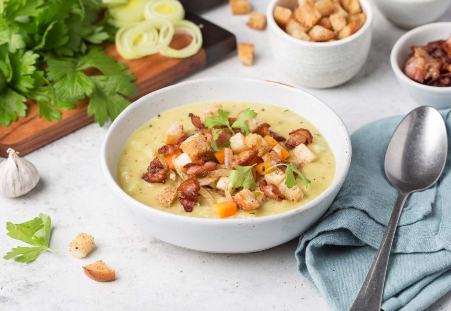 Суп с чечевицей красной и картофелем