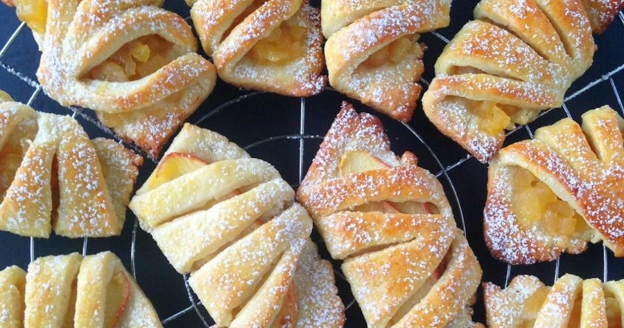 Выпечка конвертики с яблоками