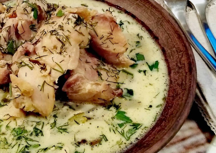 Мясо в сливочном соусе