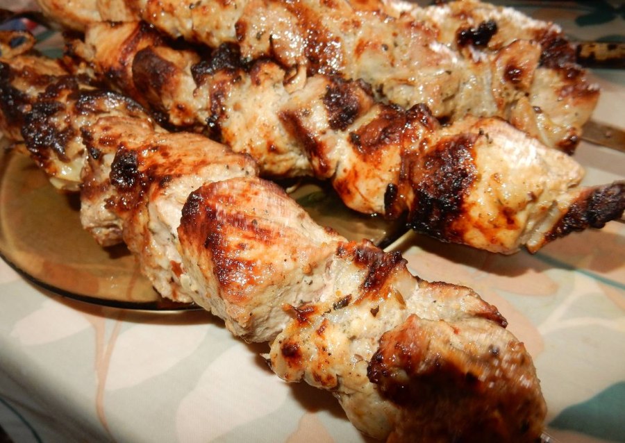Шашлык из свинины в майонезе