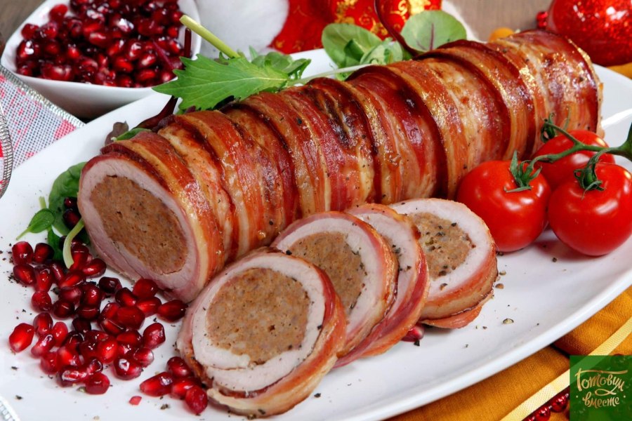 Мясные рулетики с начинкой