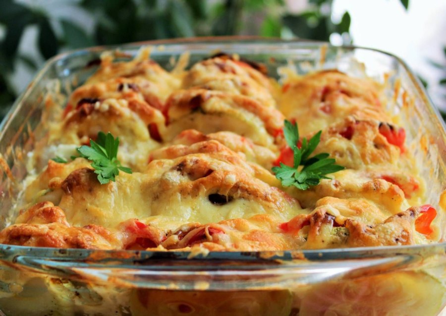 Картофельный гратен с грибами