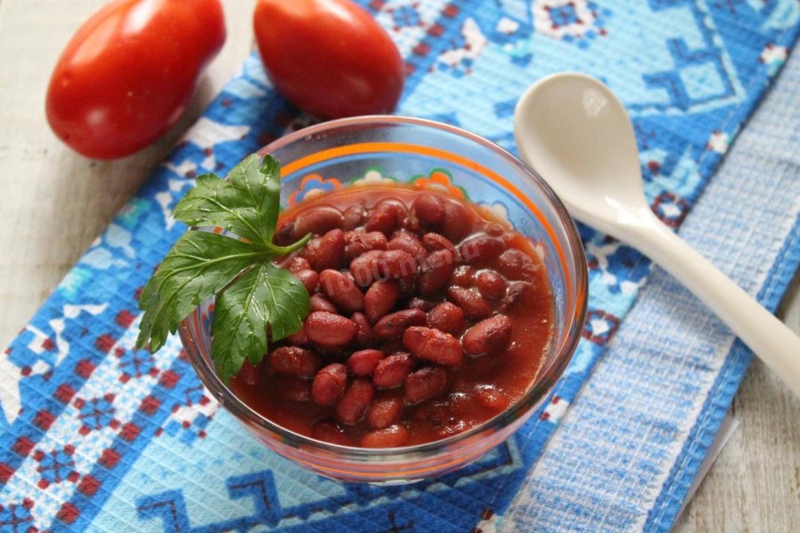 Фасоль с овощами