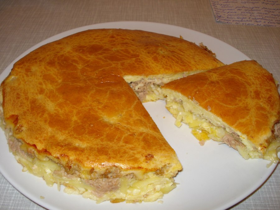 Пирог с капустой круглый