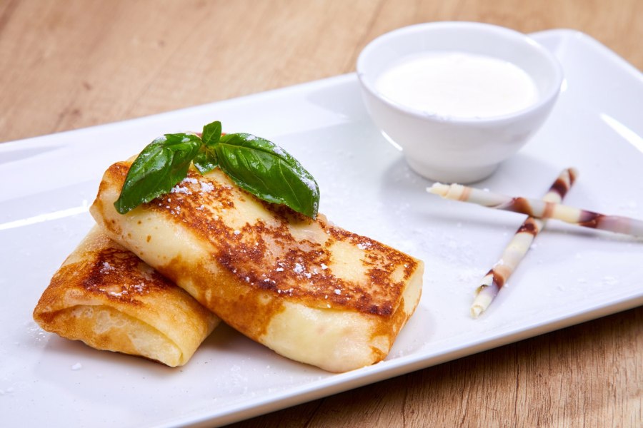 Блинчики с творогом и курагой