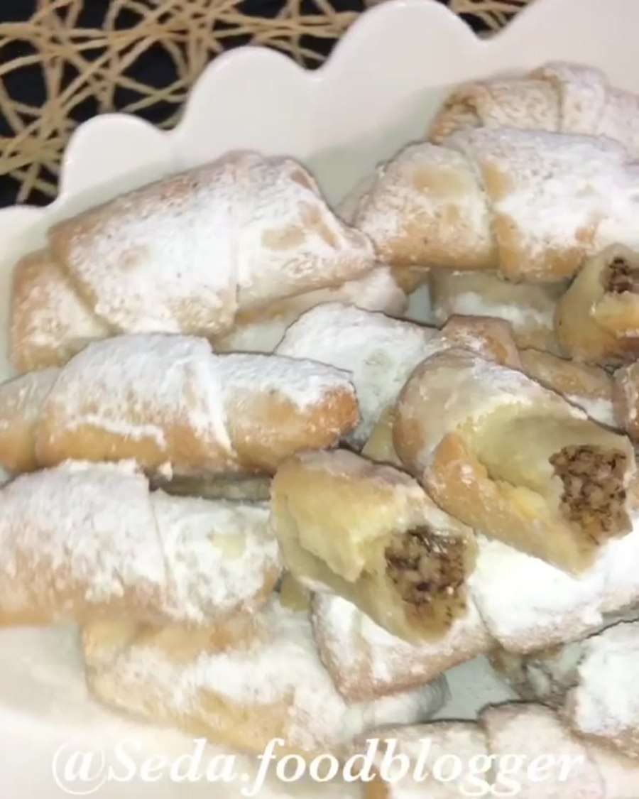 Печенье трубочки с орехами