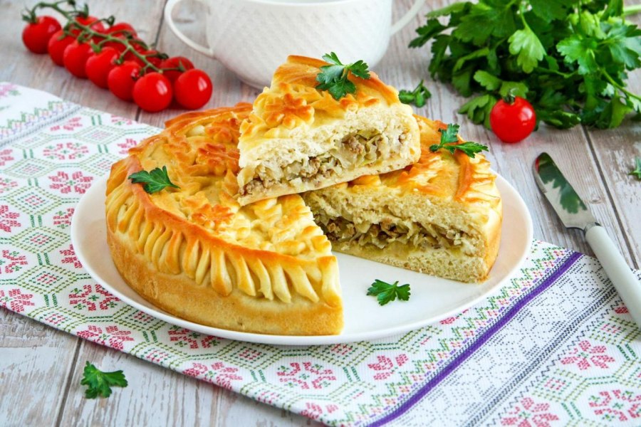 Украшения для пирога из дрожжевого теста колосок