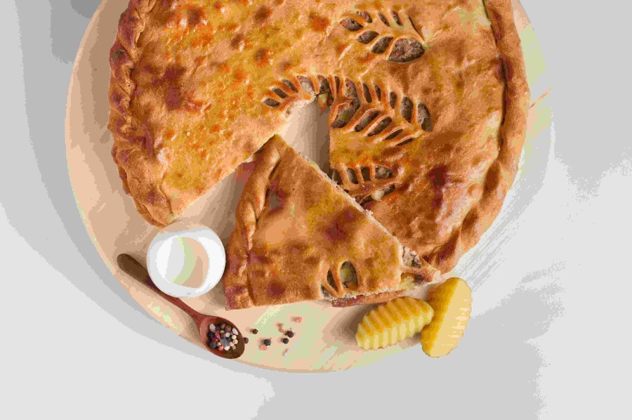Постный пирог с грибами