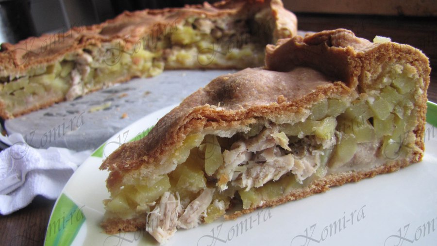 Караваец с мясом и картошкой