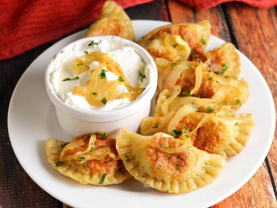 Жареные пельмени
