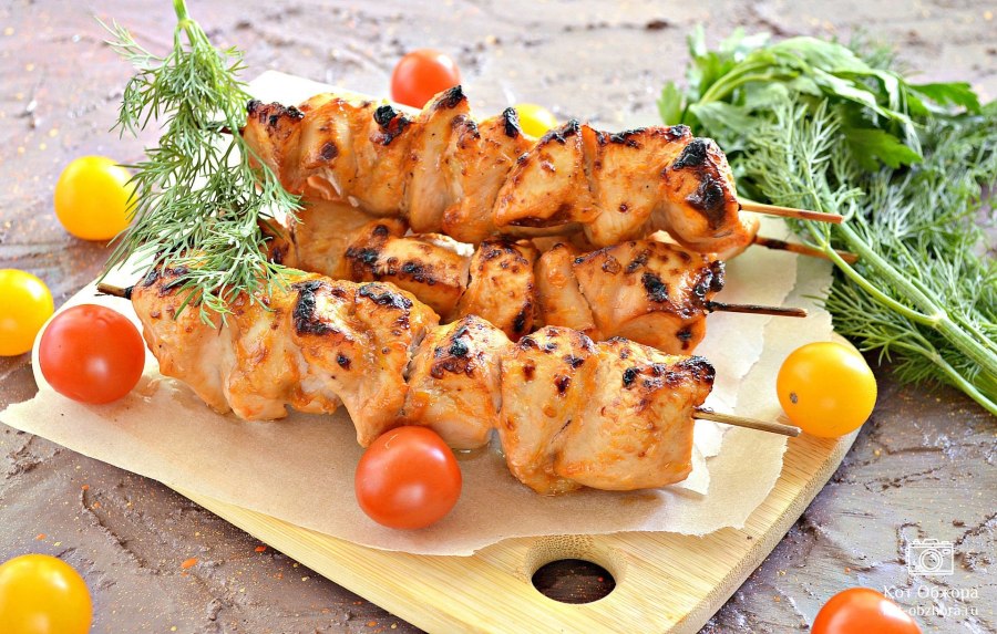 Шашлык из куриного филе