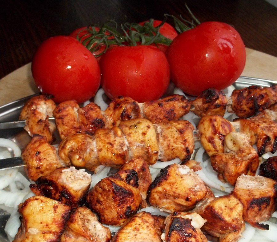Шашлык куриный на даче