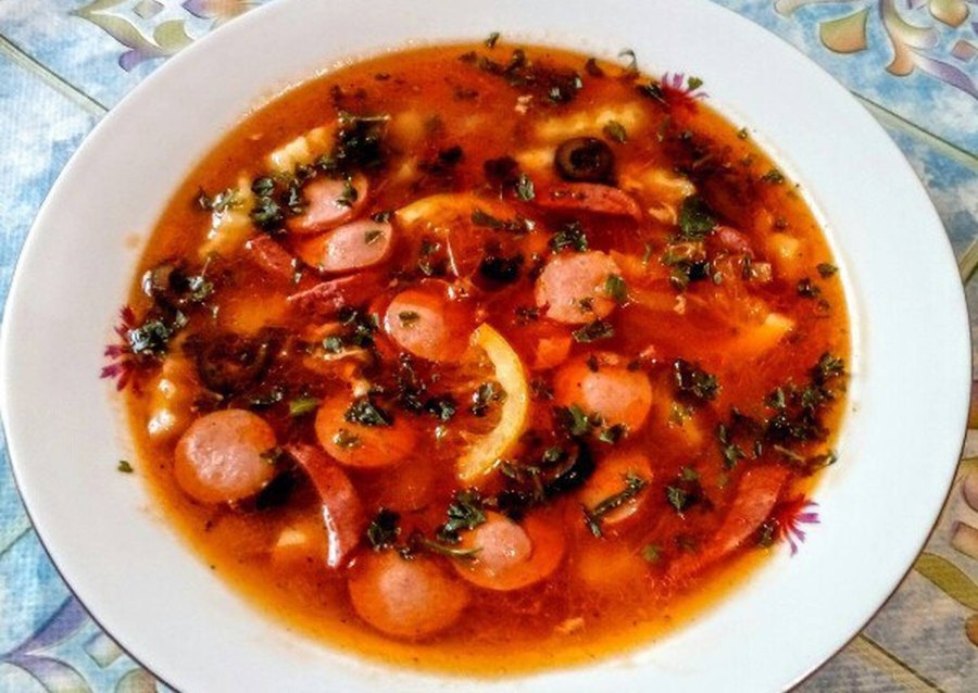 Капустная солянка с грибами