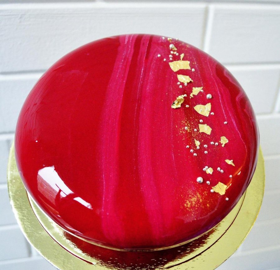 Зеркальная глазурь красная