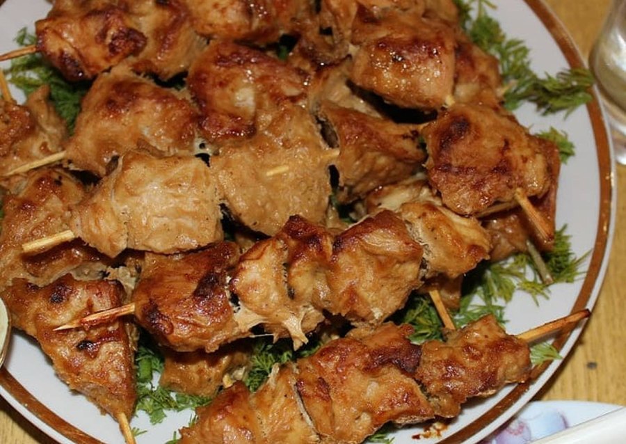 Шашлык из куриных спинок