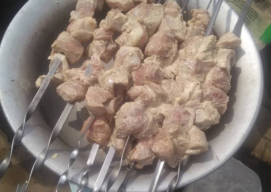 Шашлык в майонезе