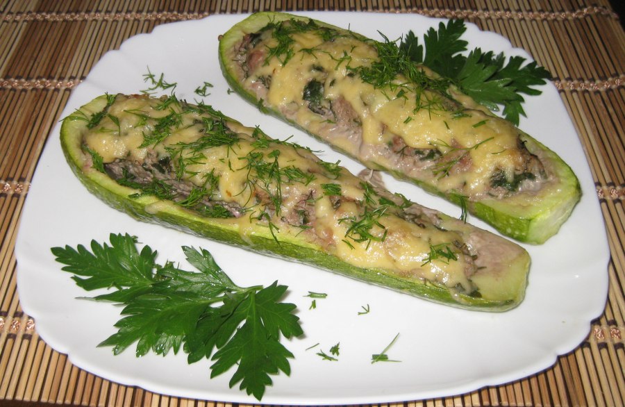 Фаршированные кабачки бочонки