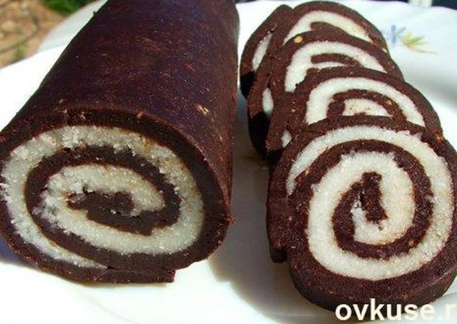 Рулет Баунти без выпечки