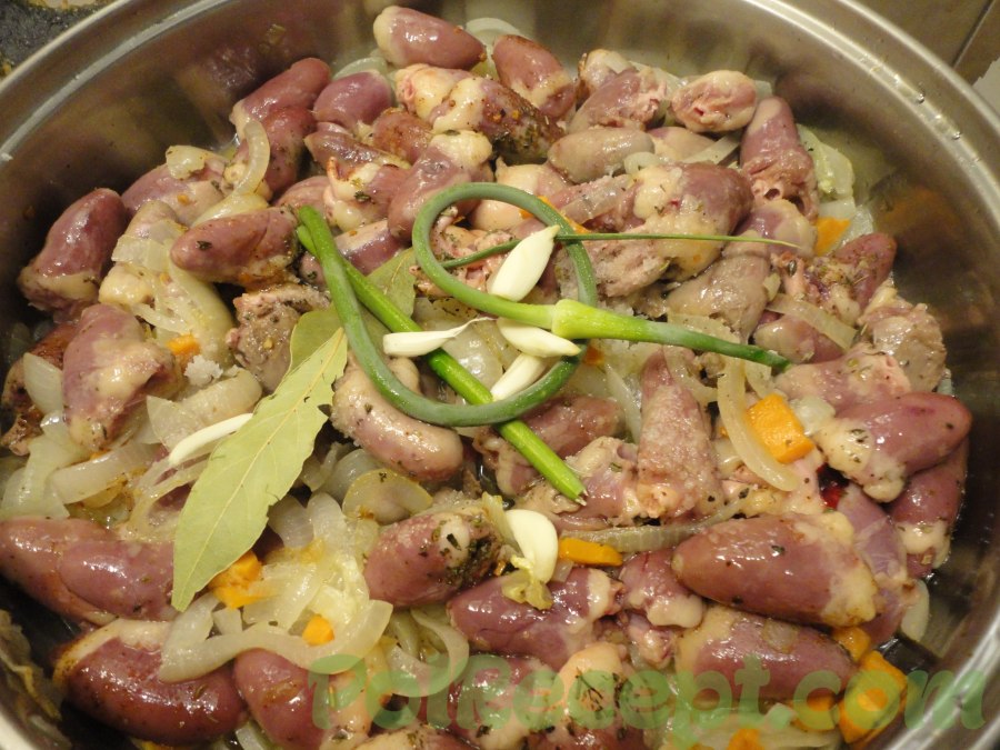 Куриные желудки жареные