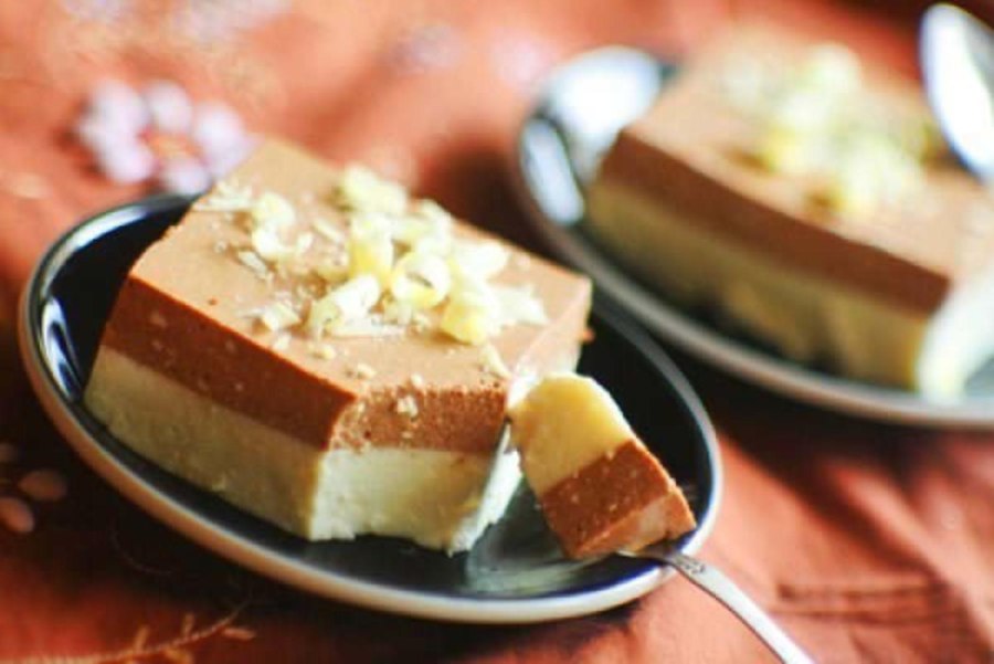 Десерт из ряженки и желатина