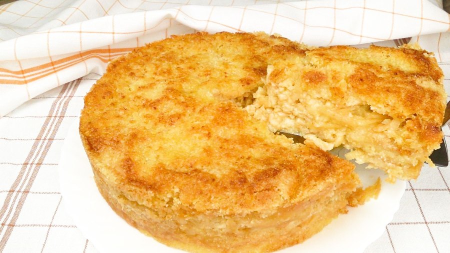 Насыпной яблочный пирог три