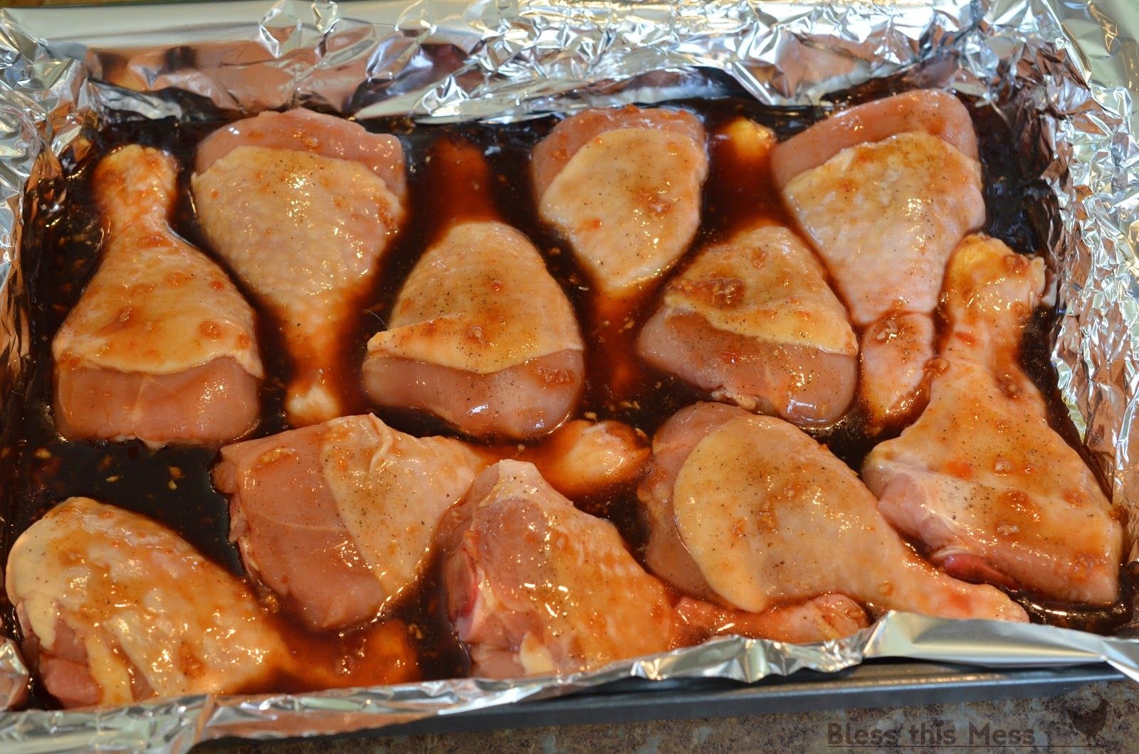 Куриные голени в духовке с соевым соусом