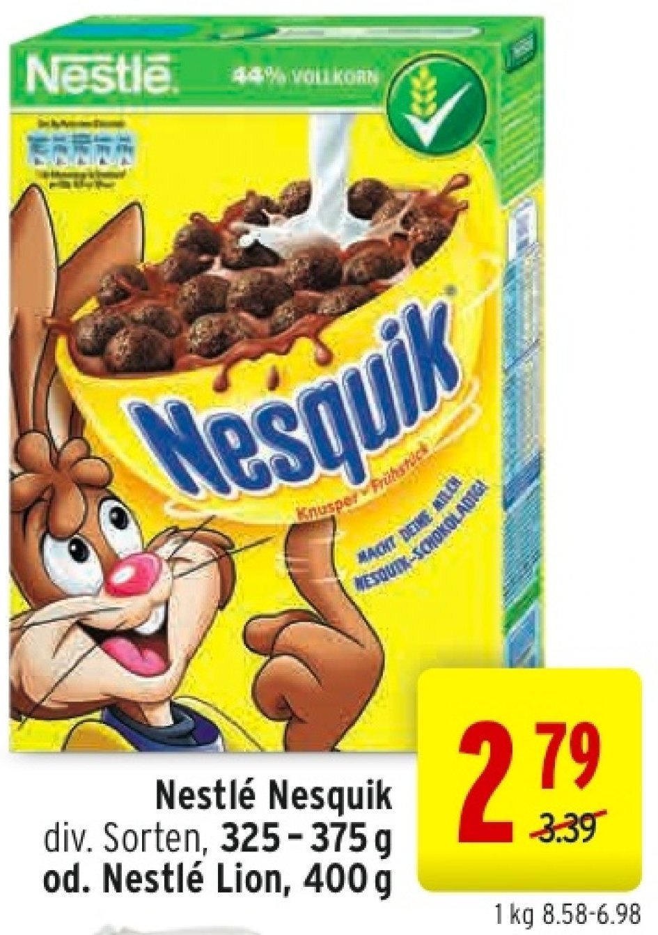 Завтраки nesquik