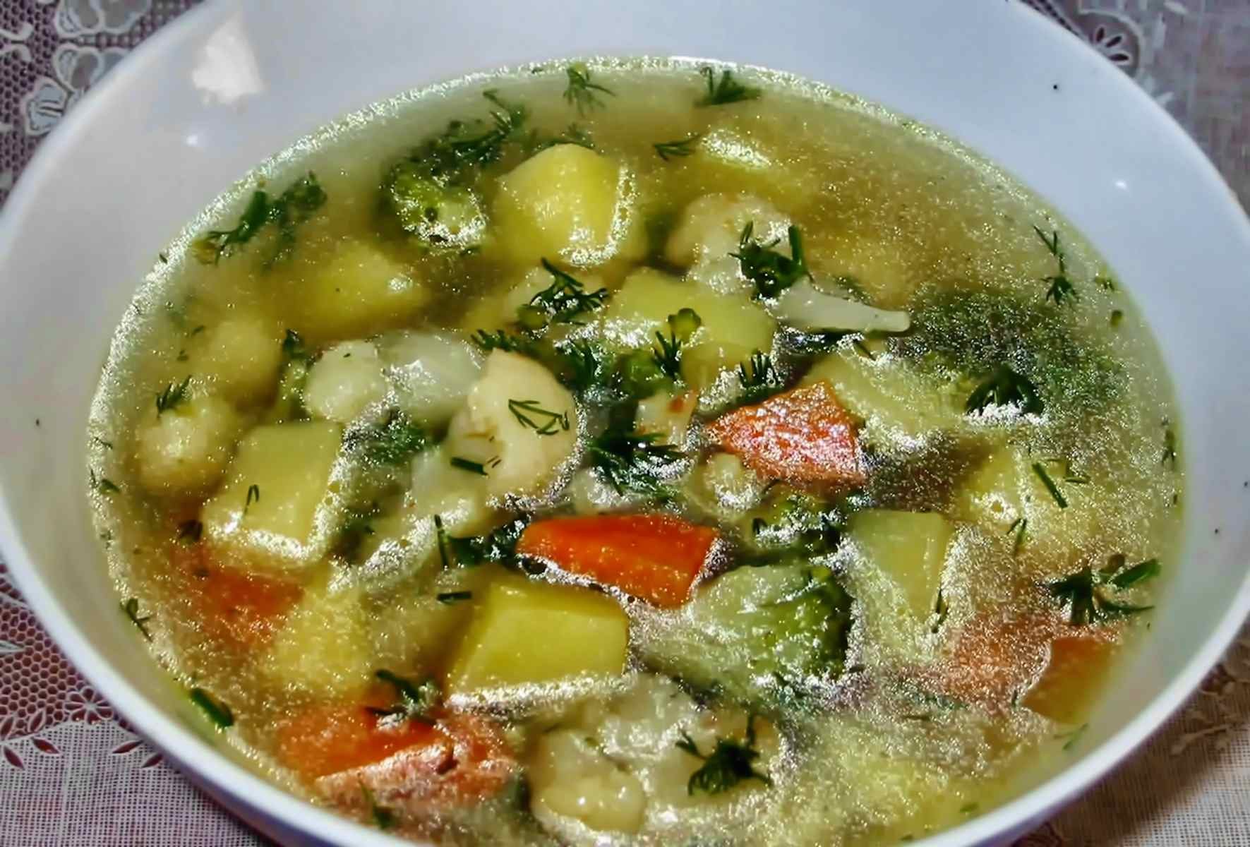 Рецепт супа с цветной капустой и курицей