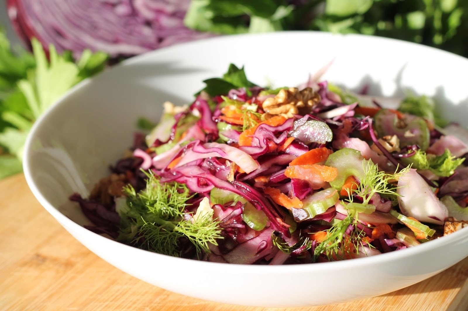 Салат из капусты краснокочанной свежей вкусный рецепт