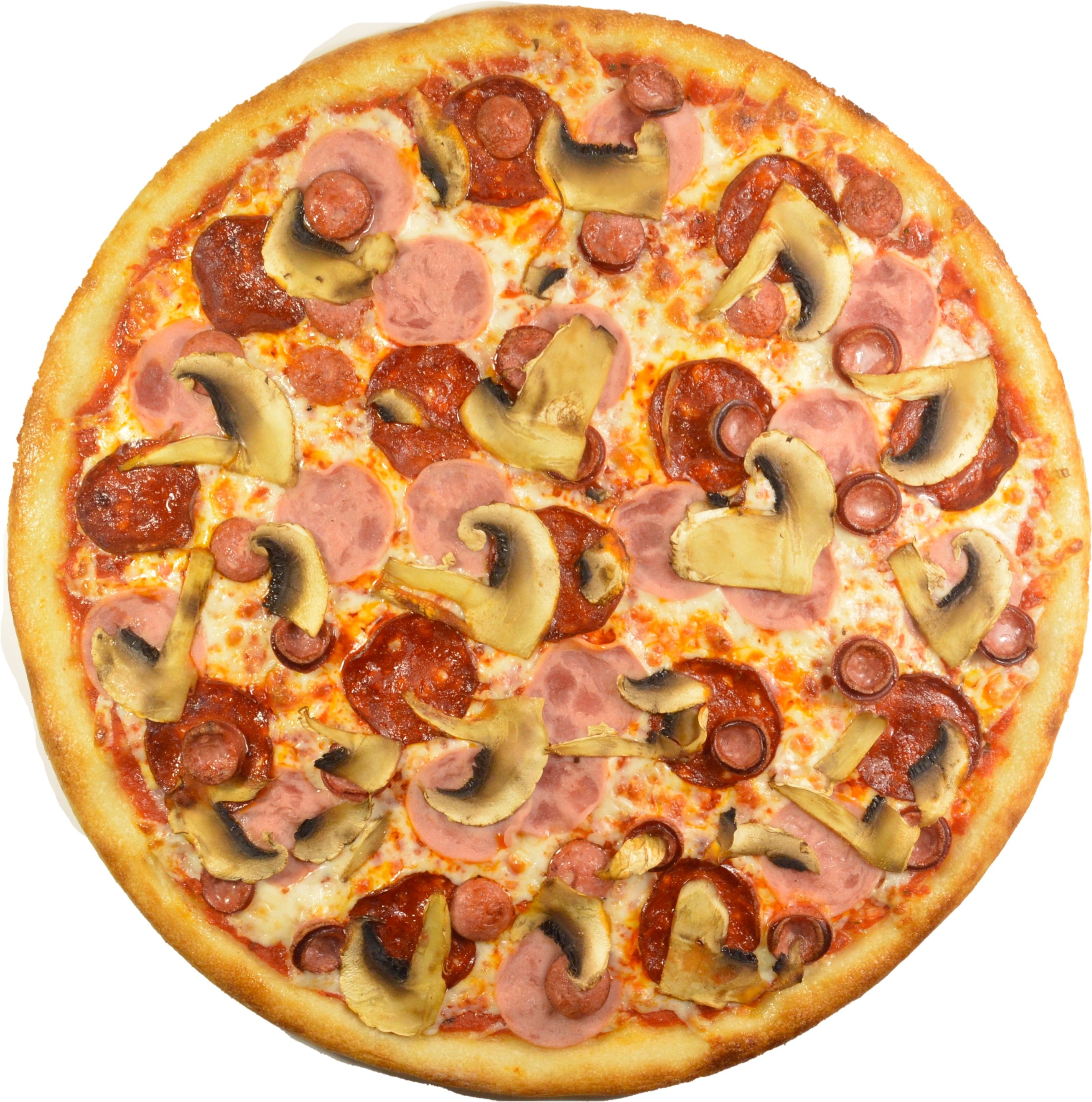 Пицца с колбасками. Пицца с ветчиной салями и грибами. Пиццапеперони шампиньоны. Пицца ветчина пепперони грибы. Пицца с колбасками охотничьими пепперони и ветчиной.