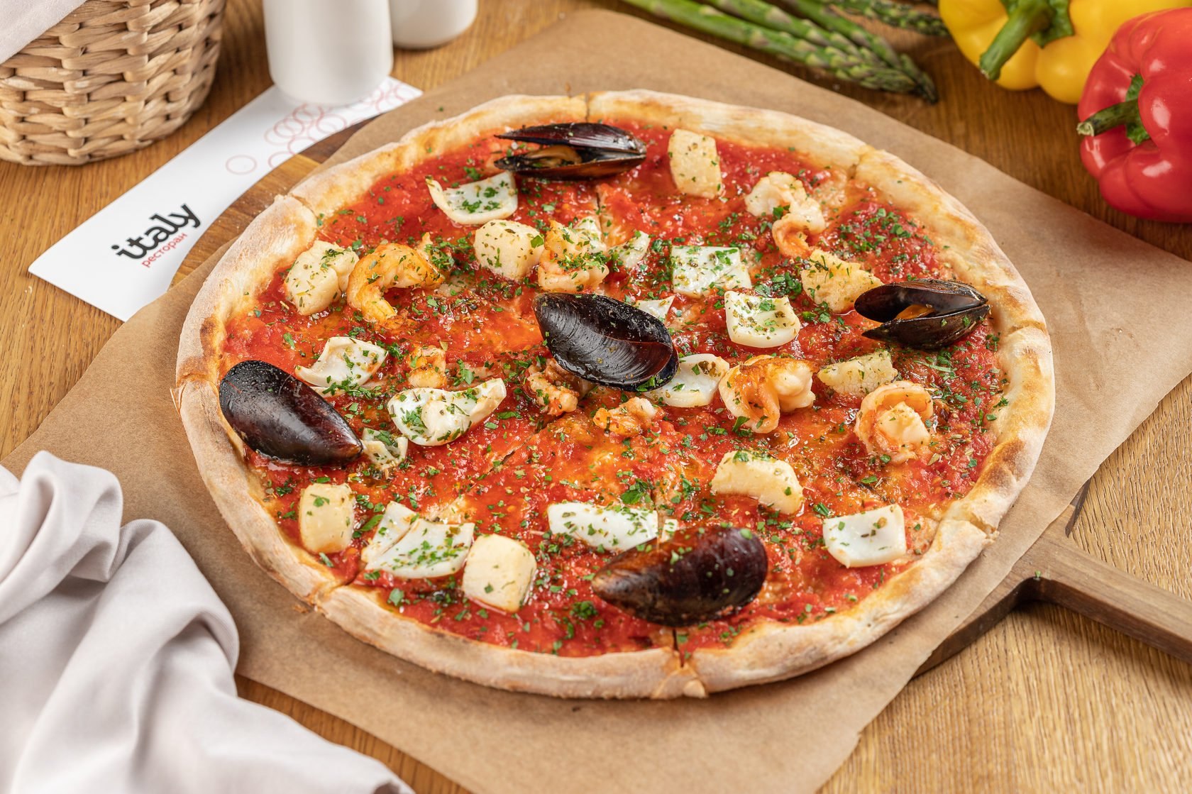 пицца с морепродуктами сливочным соусом фото 102