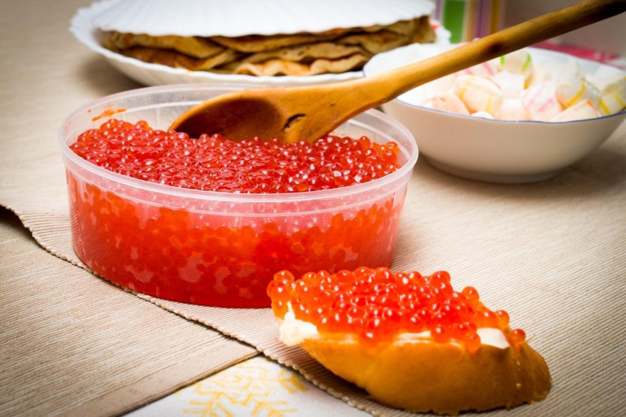 Красная икра фон