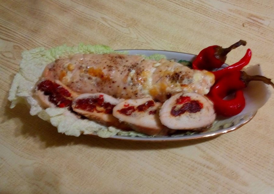 Бёдра куриные с сыром моцарелла