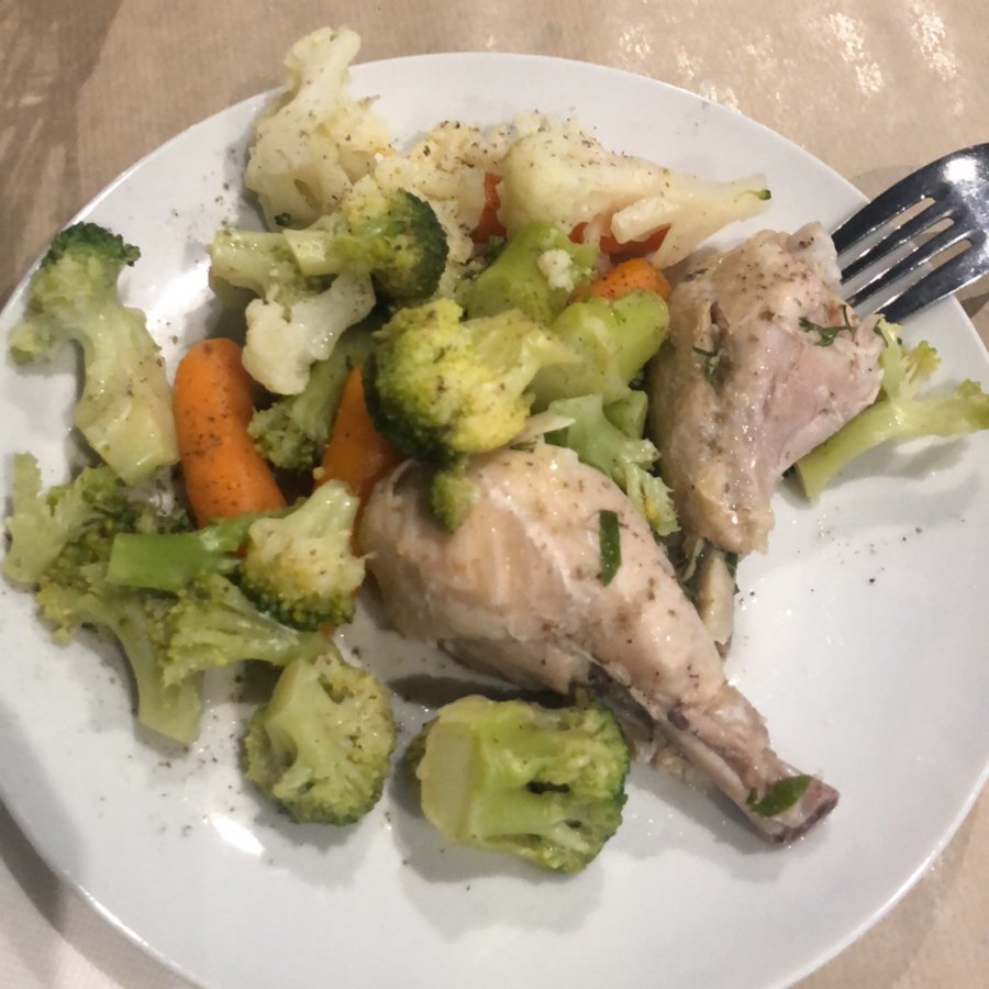 Курица тушеная с овощами в духовке