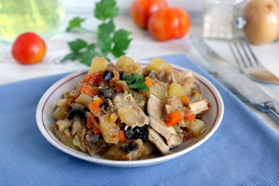 Куриные грудки с овощной заморозкой