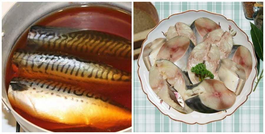 Скумбрия маринованная целиком
