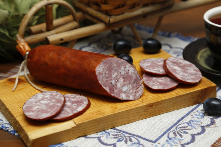 Микоян колбаса ветчинная полукопченая