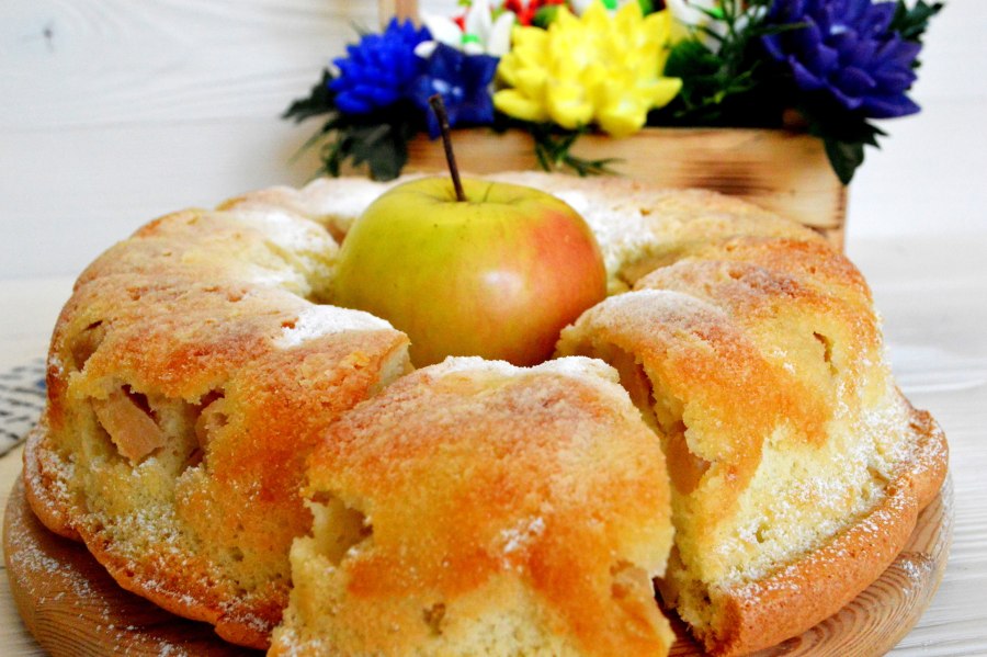 Наталья Калинина шарлотка с яблоками