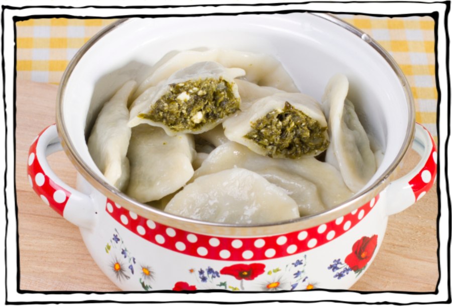Пельмени с груздями солеными