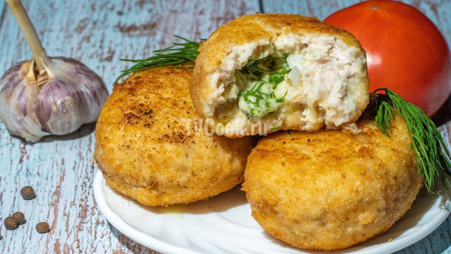 Котлеты из гороха с грибами