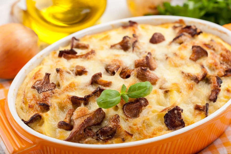 Жареная картошка с грибами и луком