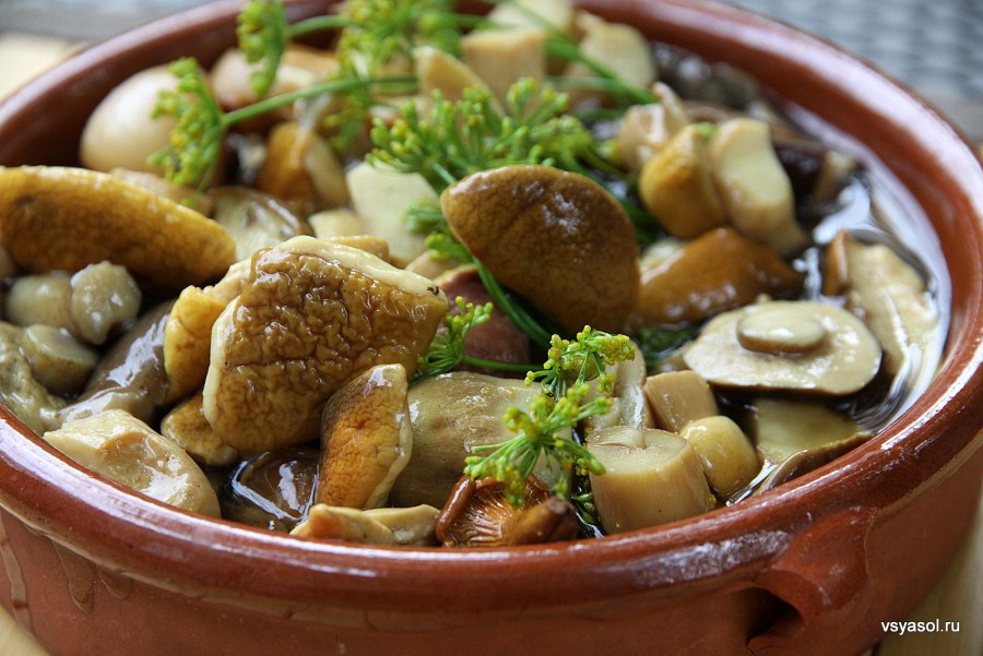 Картофель с грибами в горшочке