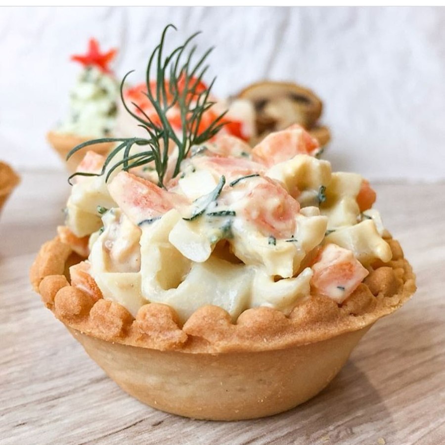 Тарталетки с кальмарами