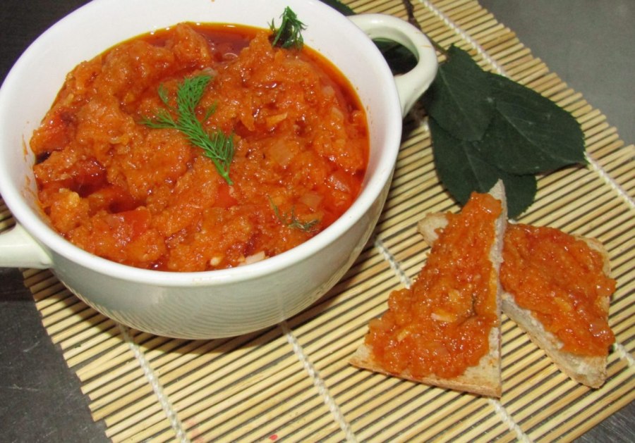 Баклажанная икра с рисом