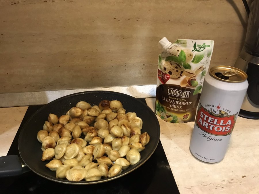 Пельмени с горчицей