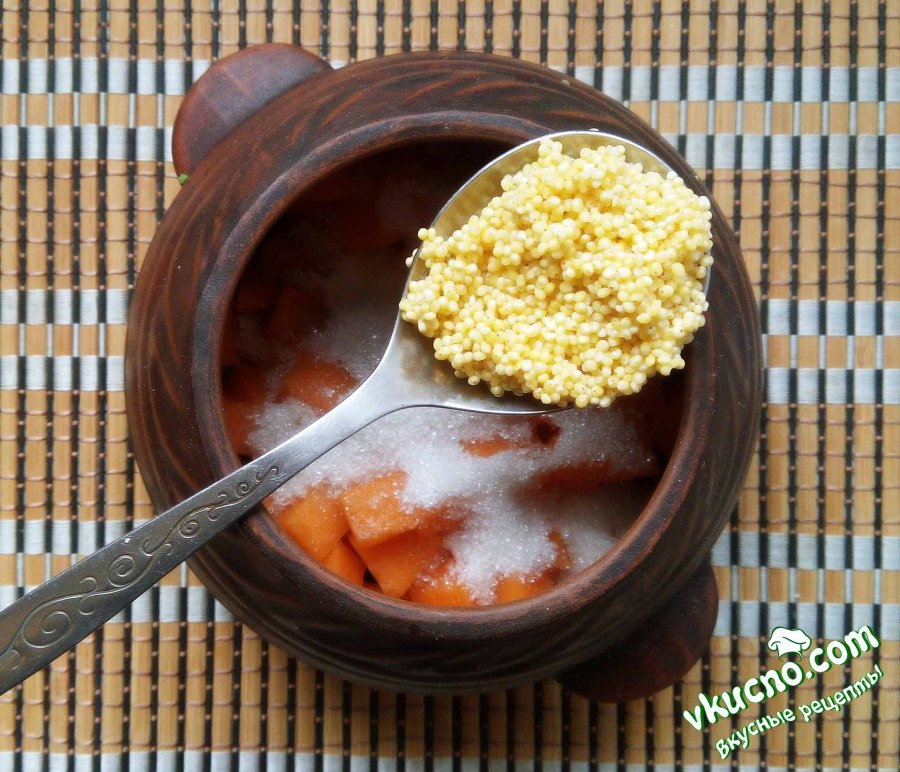 Пшенная каша с цукатами